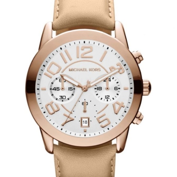 Michael Kors Accessories - Michael Kors Blush Mercer Chronograph Rose Gold